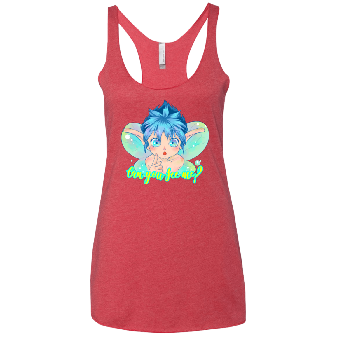 Can you see me Women's Triblend Racerback Tank
