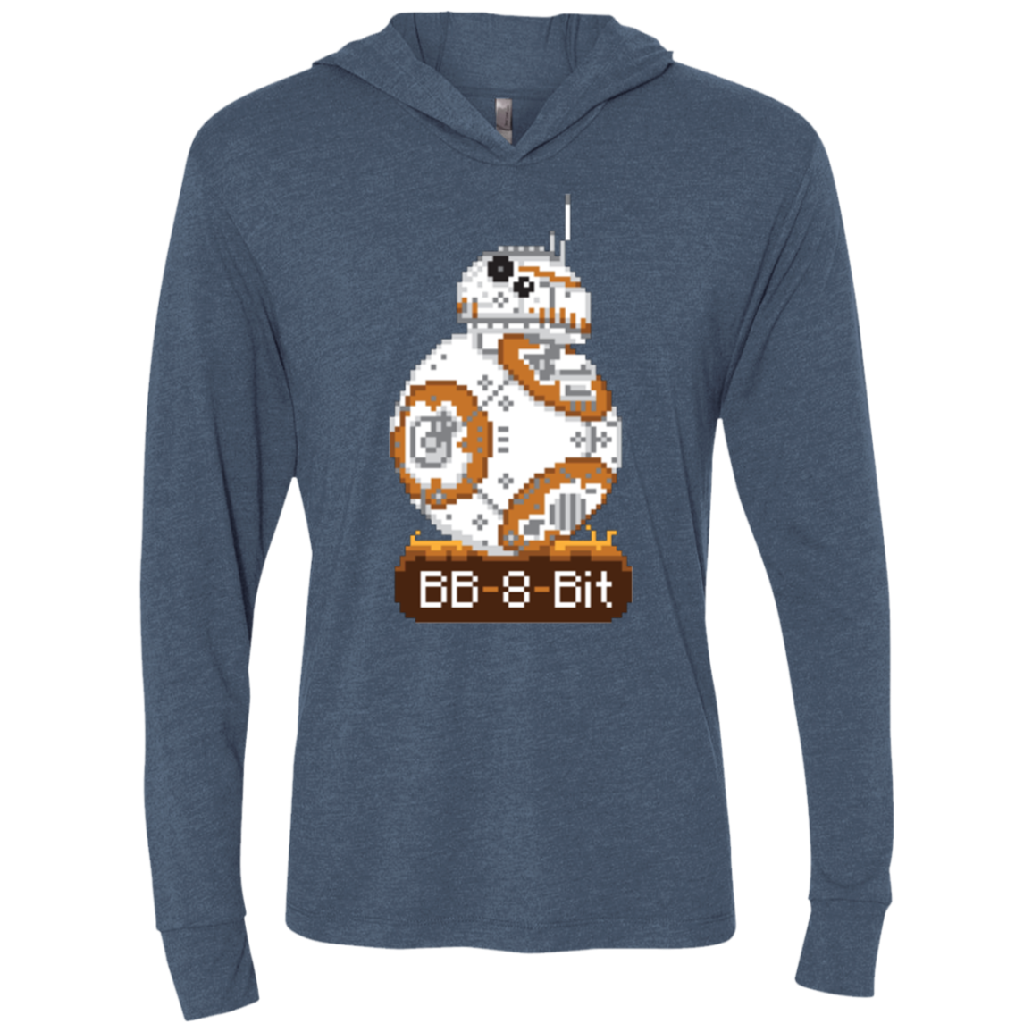 BB8Bit Triblend Long Sleeve Hoodie Tee