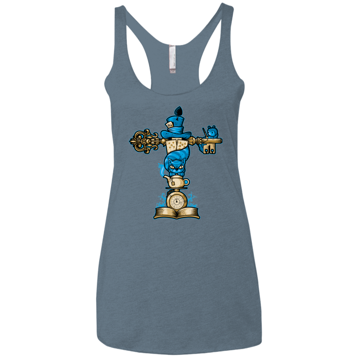 Wonderland Totem Women's Triblend Racerback Tank