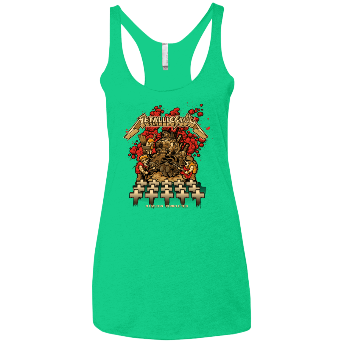 METALLIC SLUG Women's Triblend Racerback Tank