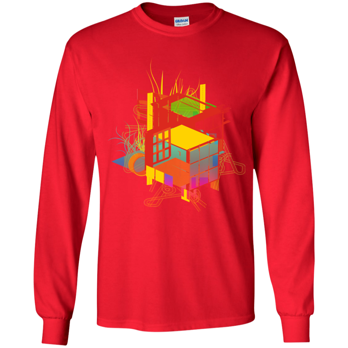 Rubik's Building Youth Long Sleeve T-Shirt