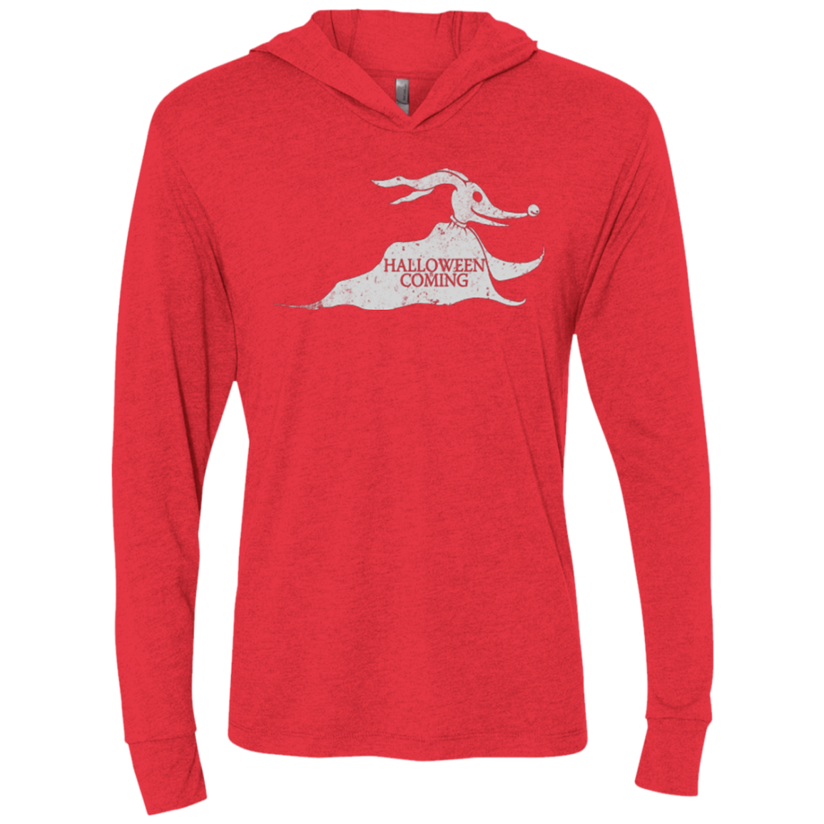 Halloween Is Coming Triblend Long Sleeve Hoodie Tee