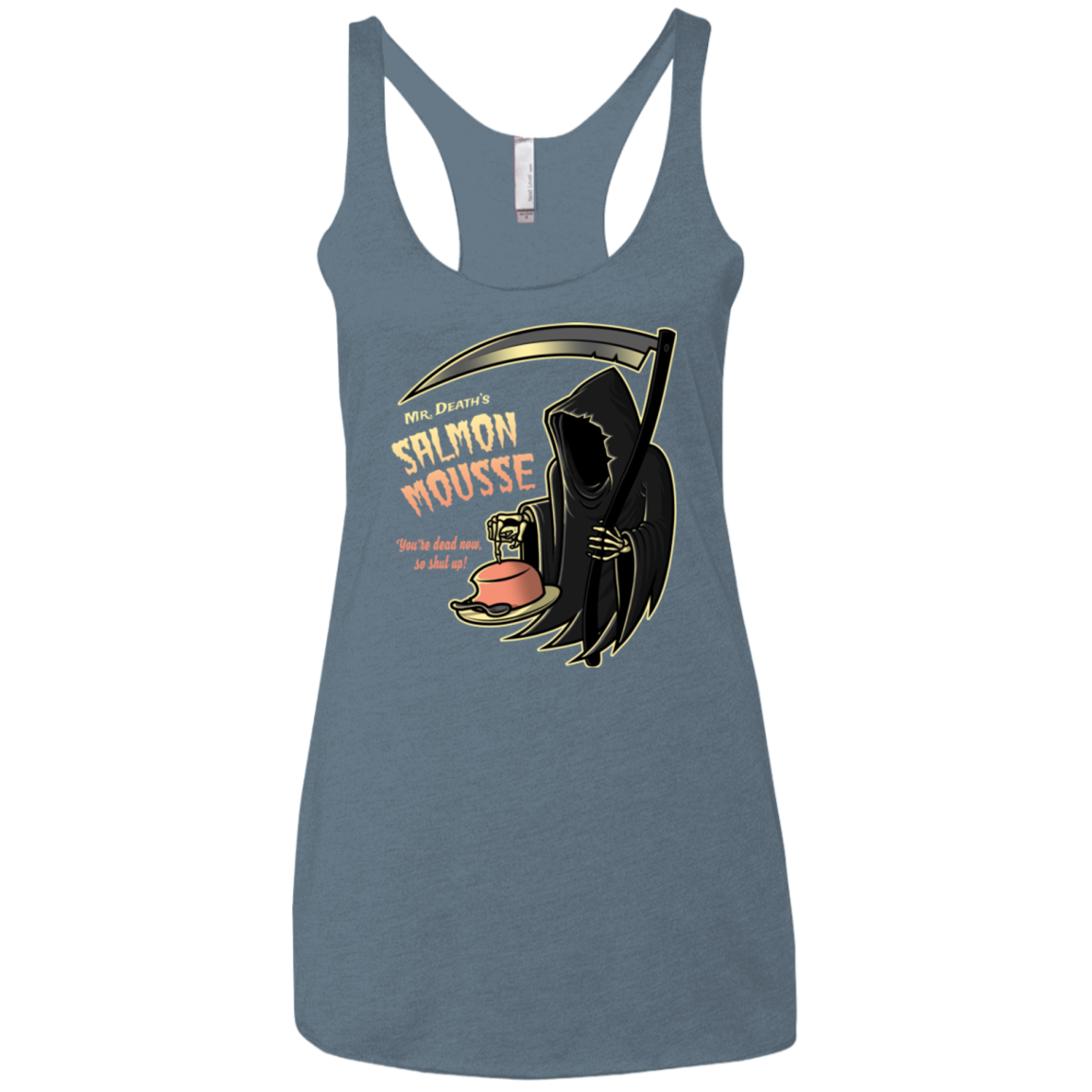 The Salmon Mousse Women's Triblend Racerback Tank