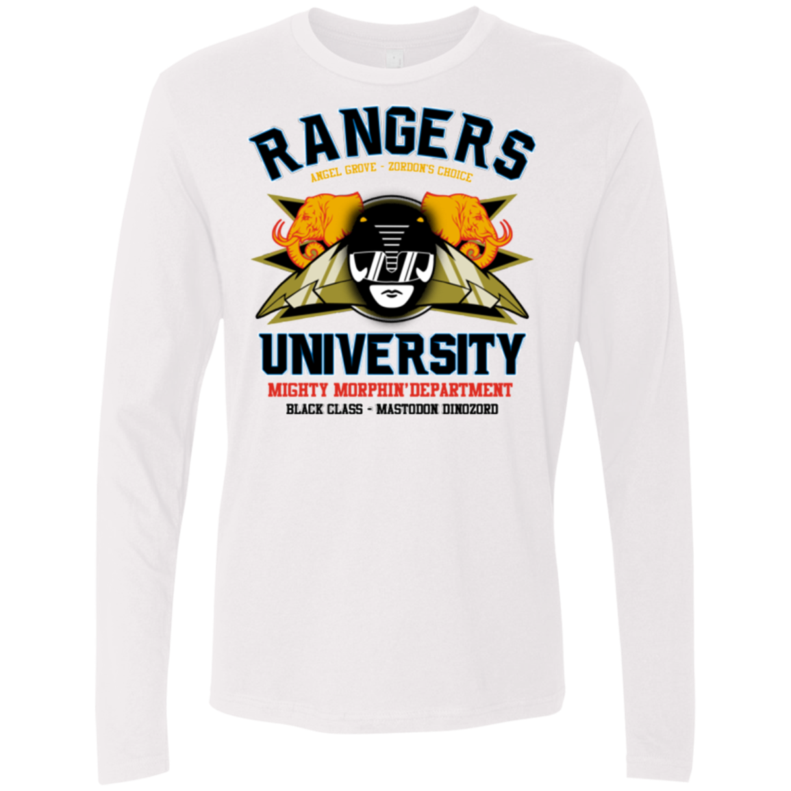 Rangers U Black Ranger Men's Premium Long Sleeve
