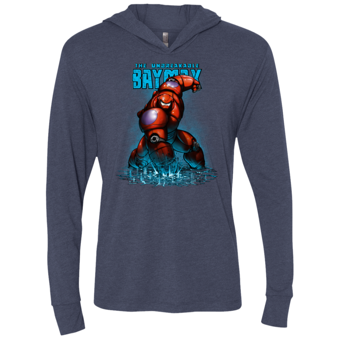 Unbreakable Hero Triblend Long Sleeve Hoodie Tee