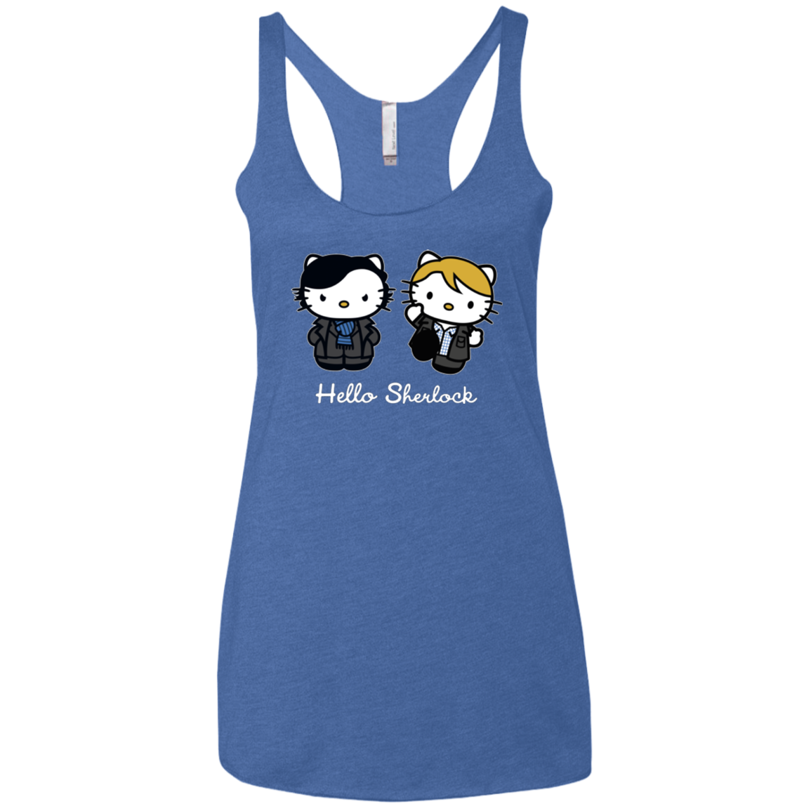 Hello Sherlock Women's Triblend Racerback Tank