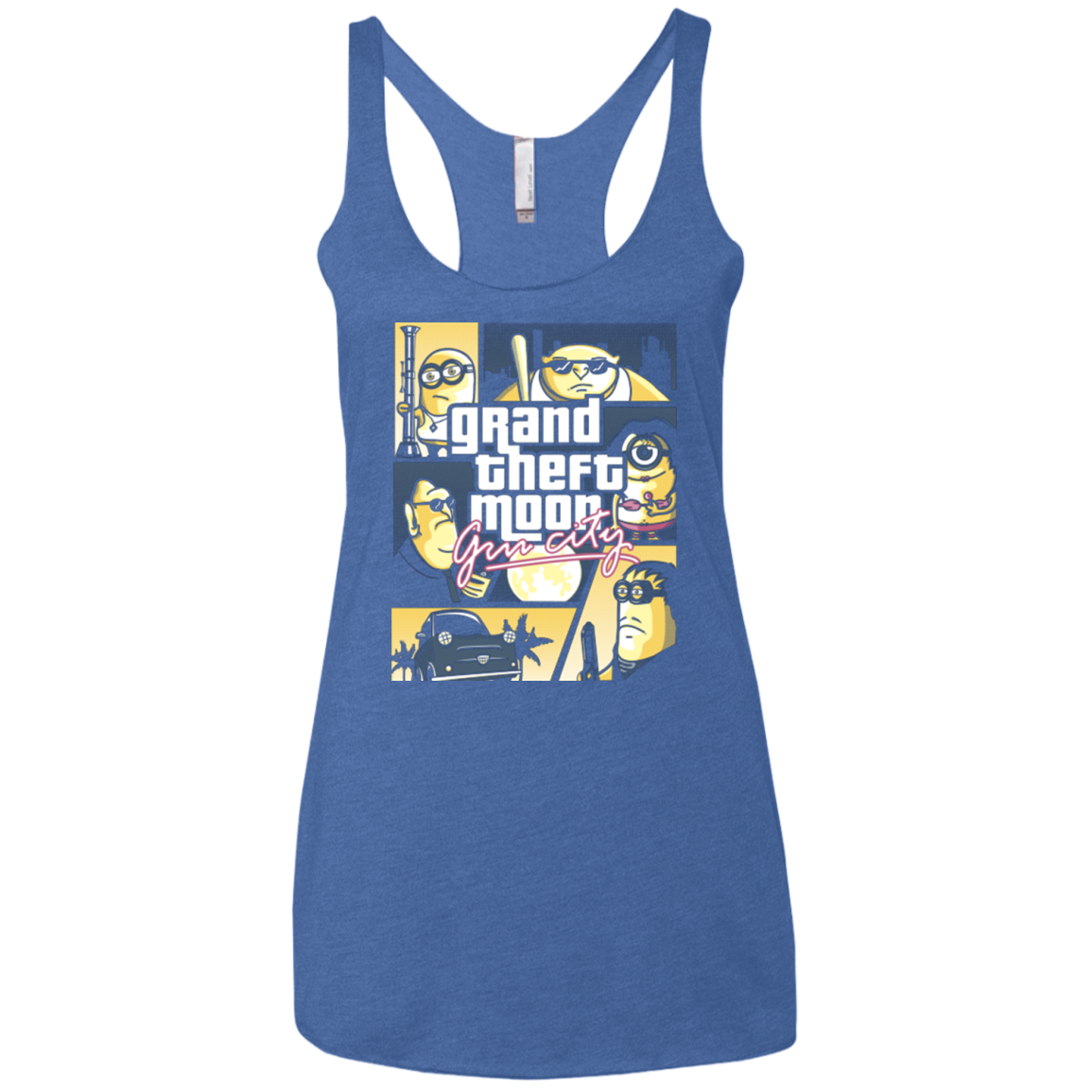 Grand theft moon Women's Triblend Racerback Tank