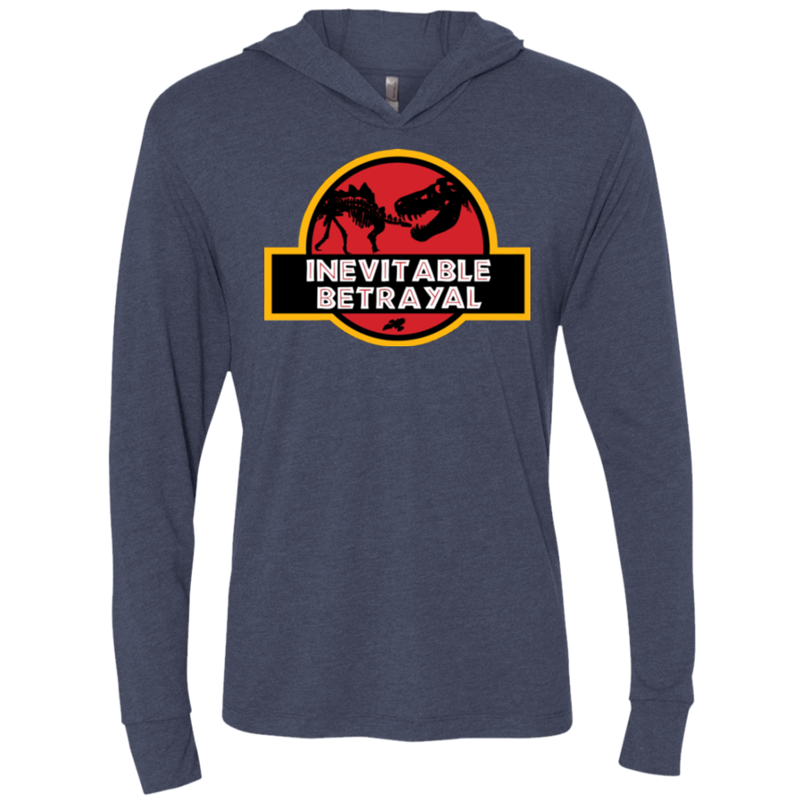 JURASSIC BETRAYAL Triblend Long Sleeve Hoodie Tee