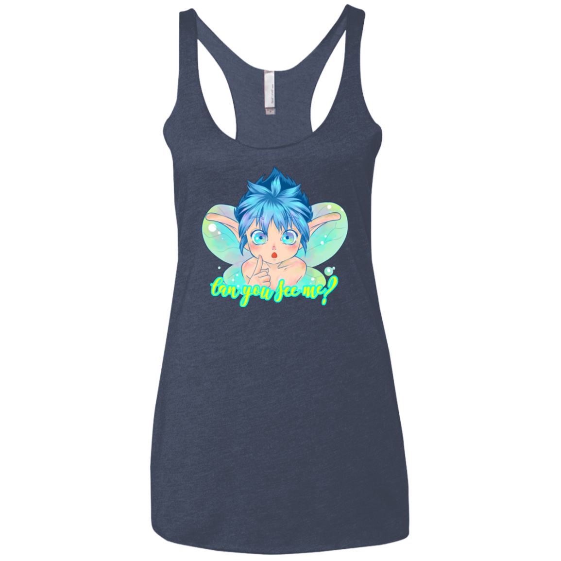 Can you see me Women's Triblend Racerback Tank