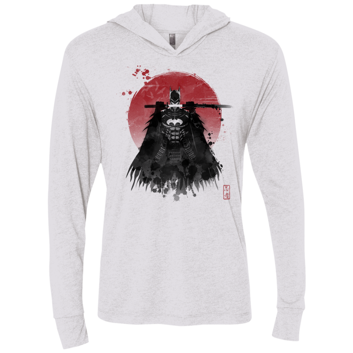 The Way of the Bat Triblend Long Sleeve Hoodie Tee