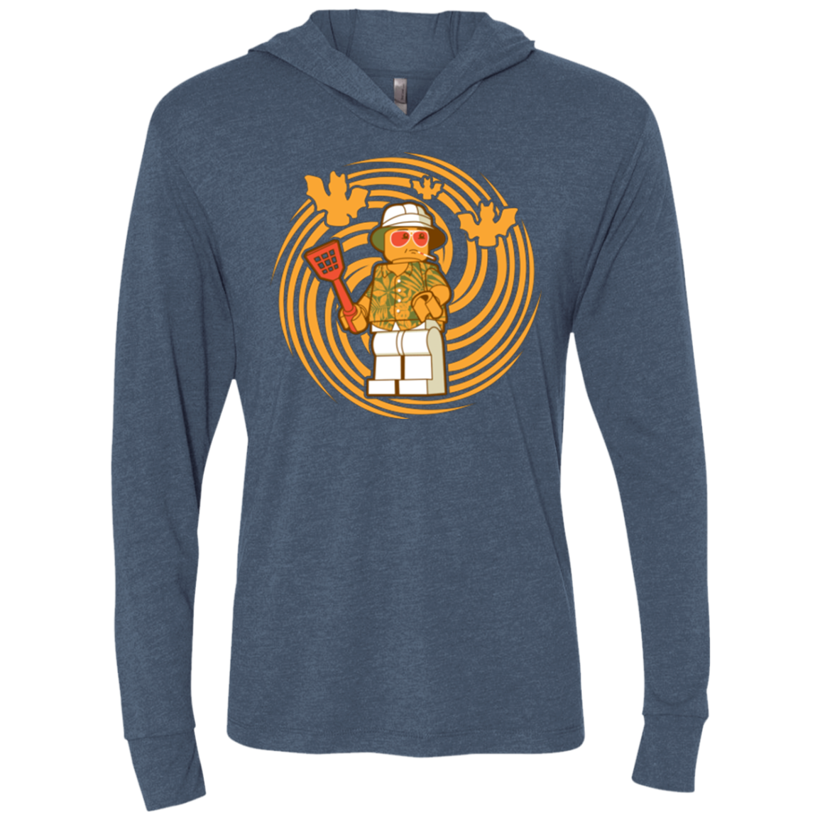 Brick Country Triblend Long Sleeve Hoodie Tee