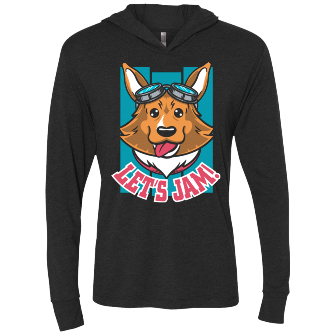 Lets Jam (2) Triblend Long Sleeve Hoodie Tee