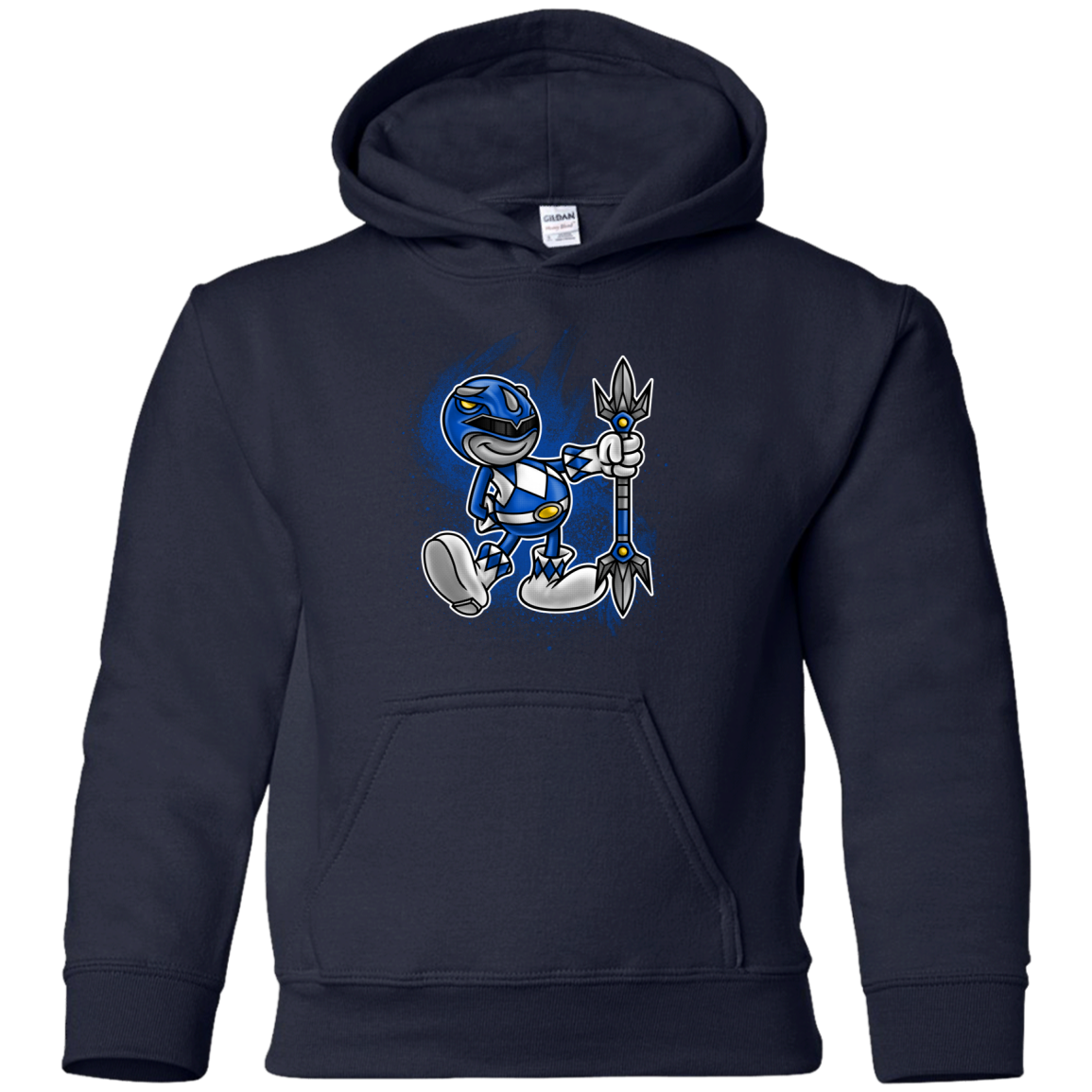 Blue Ranger Artwork Youth Hoodie