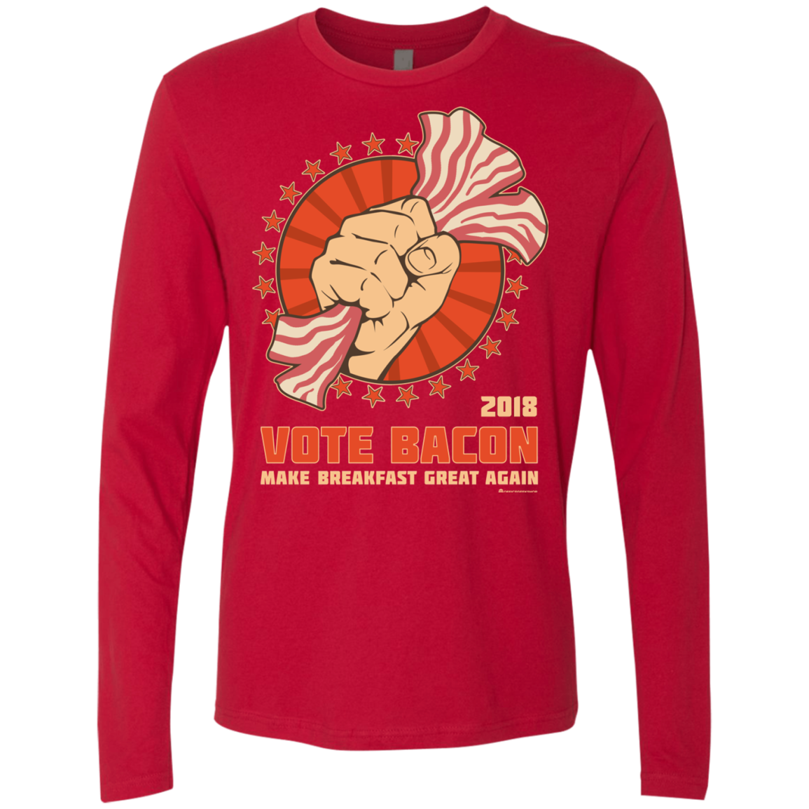 Vote Bacon In 2018 Men's Premium Long Sleeve