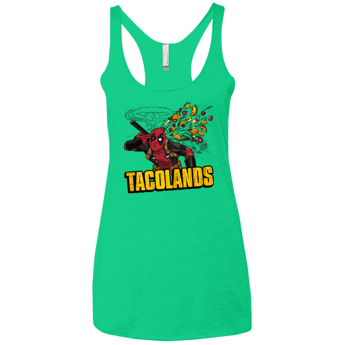 Tacolands Women's Triblend Racerback Tank