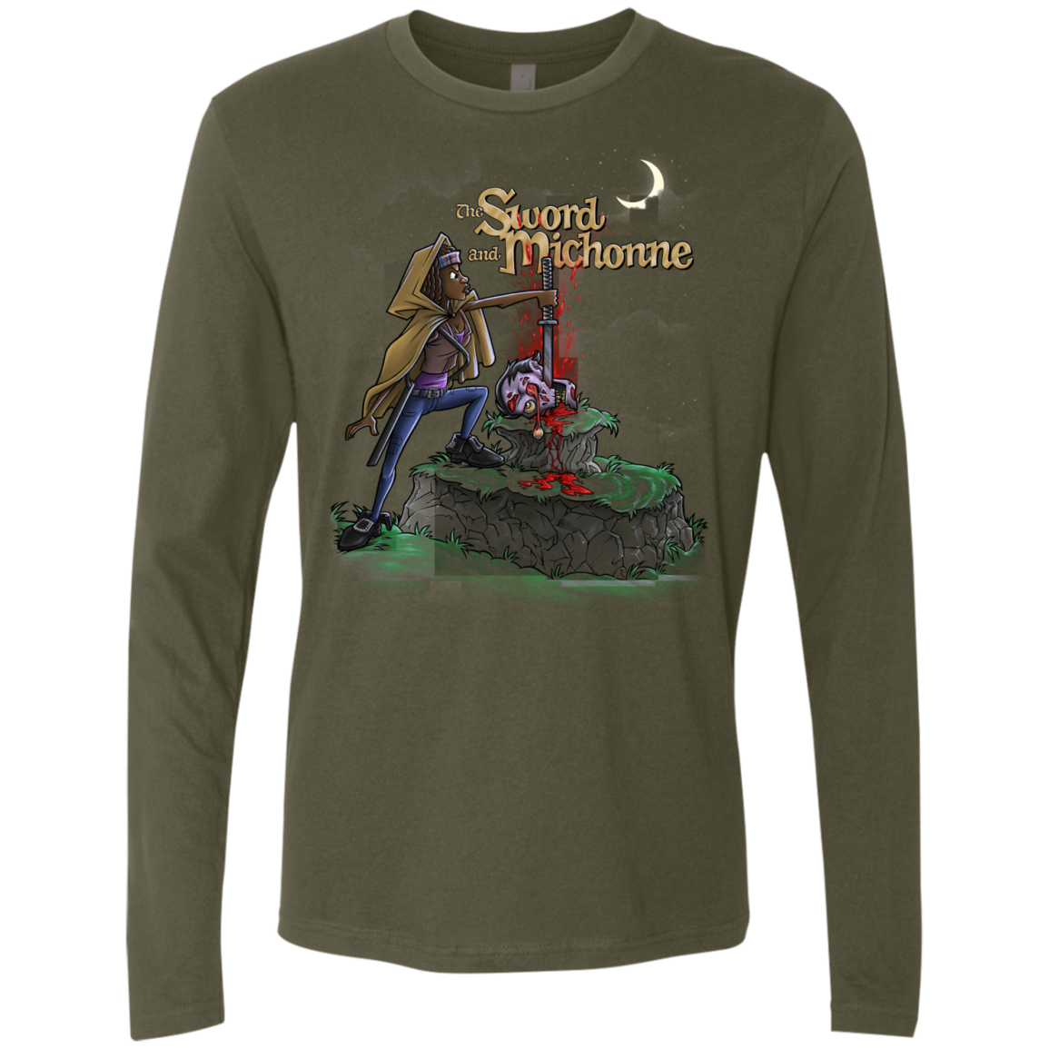 The Sword and Michonne Men's Premium Long Sleeve