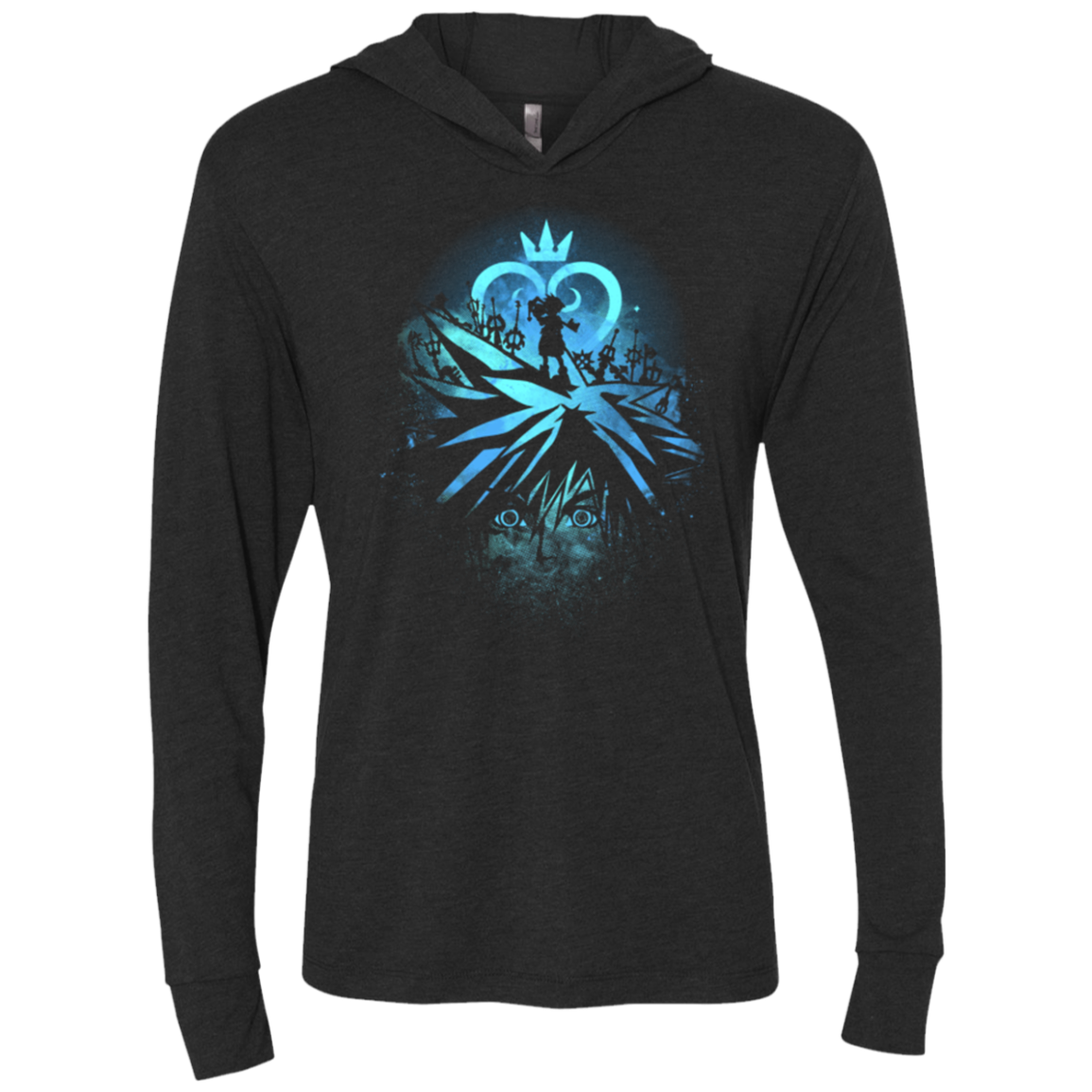 Face of Kingdom Triblend Long Sleeve Hoodie Tee