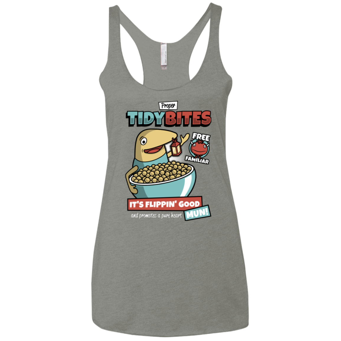 PROPER TIDY BITES Women's Triblend Racerback Tank
