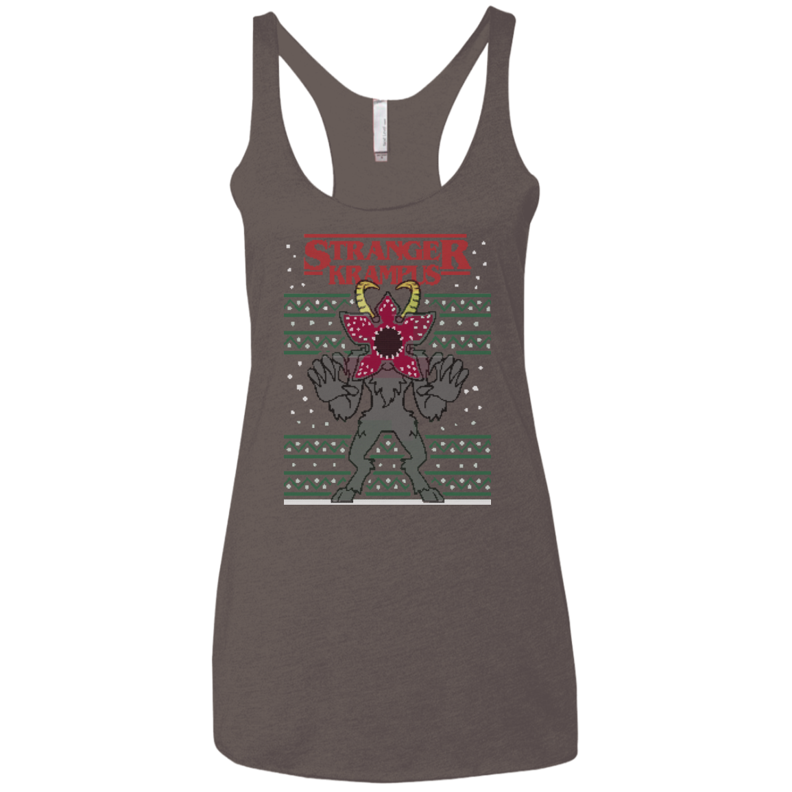 Stranger Krampus Women's Triblend Racerback Tank