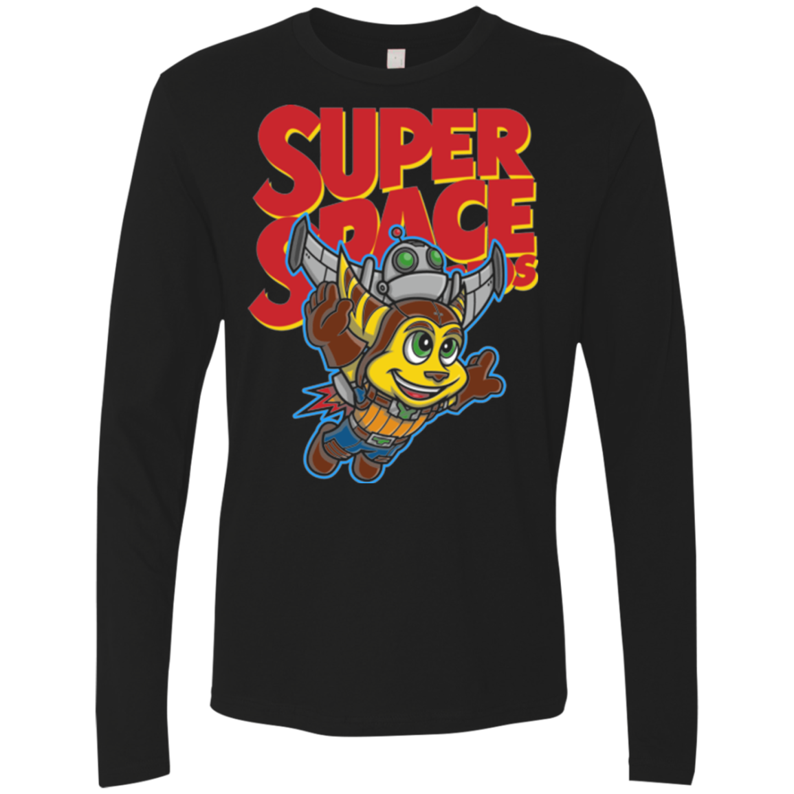 Super Space Bros Men's Premium Long Sleeve