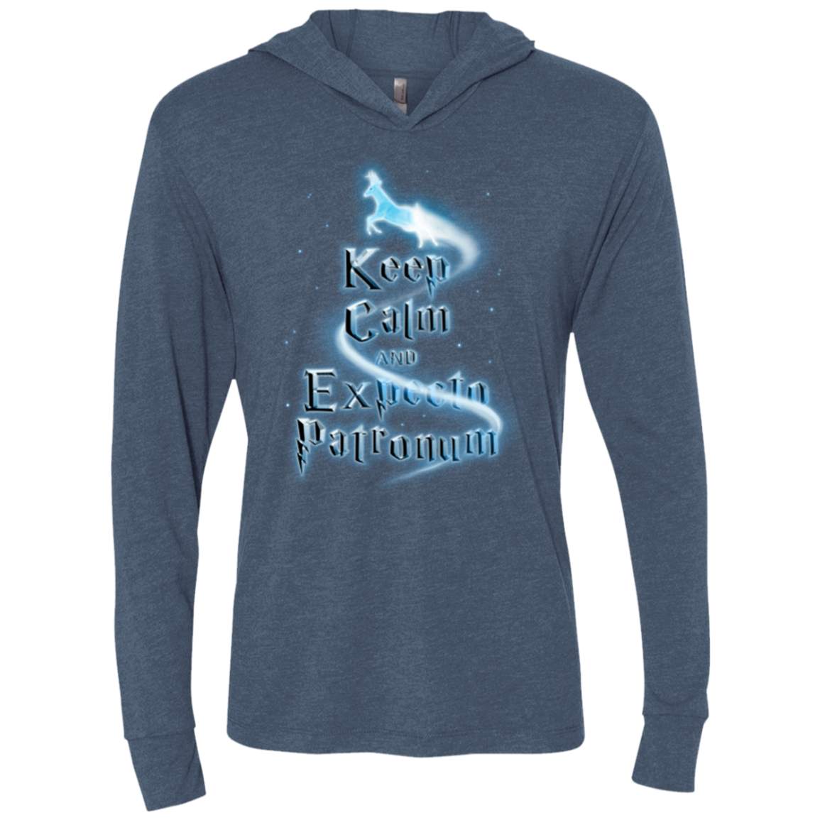 Keep Calm and Expecto Patronum Triblend Long Sleeve Hoodie Tee