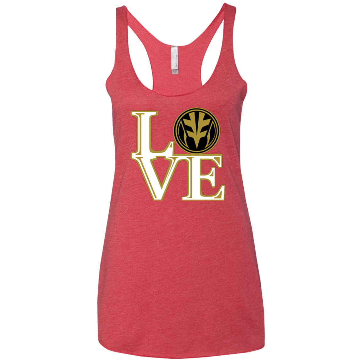 White Ranger LOVE Women's Triblend Racerback Tank
