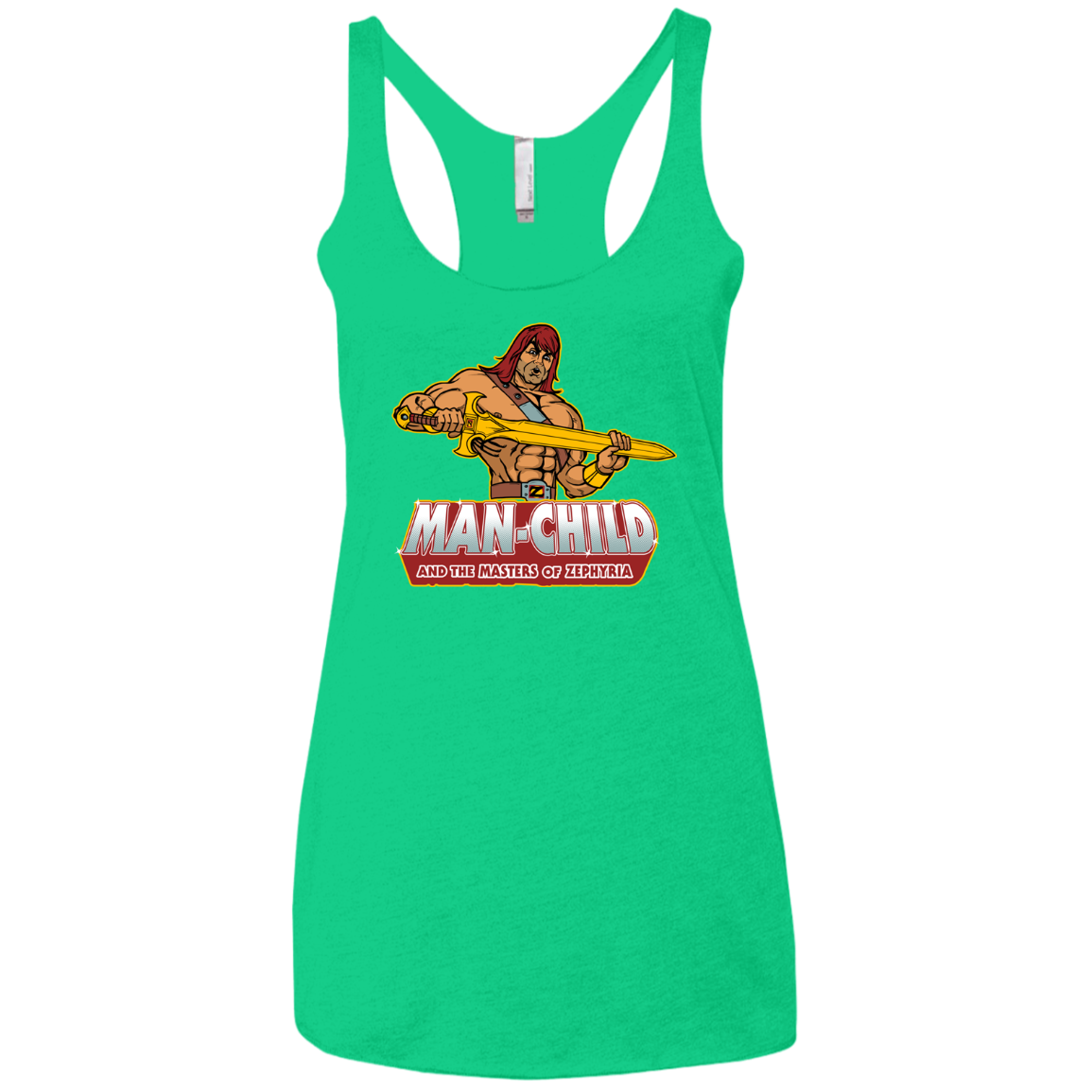 Man Child Women's Triblend Racerback Tank