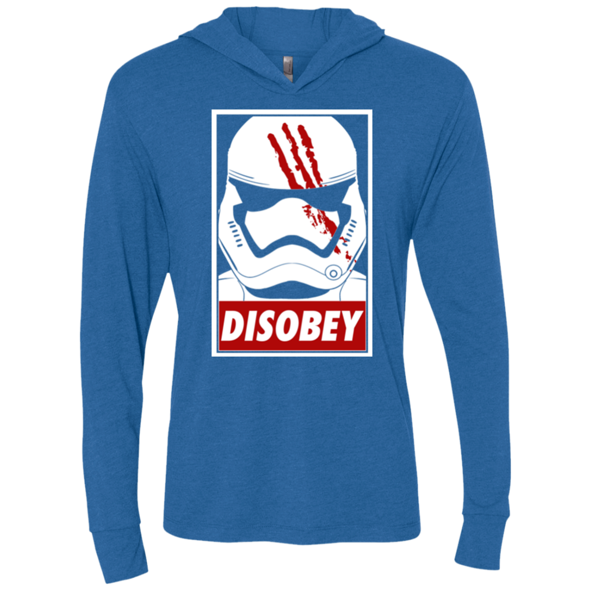 Disobey Triblend Long Sleeve Hoodie Tee