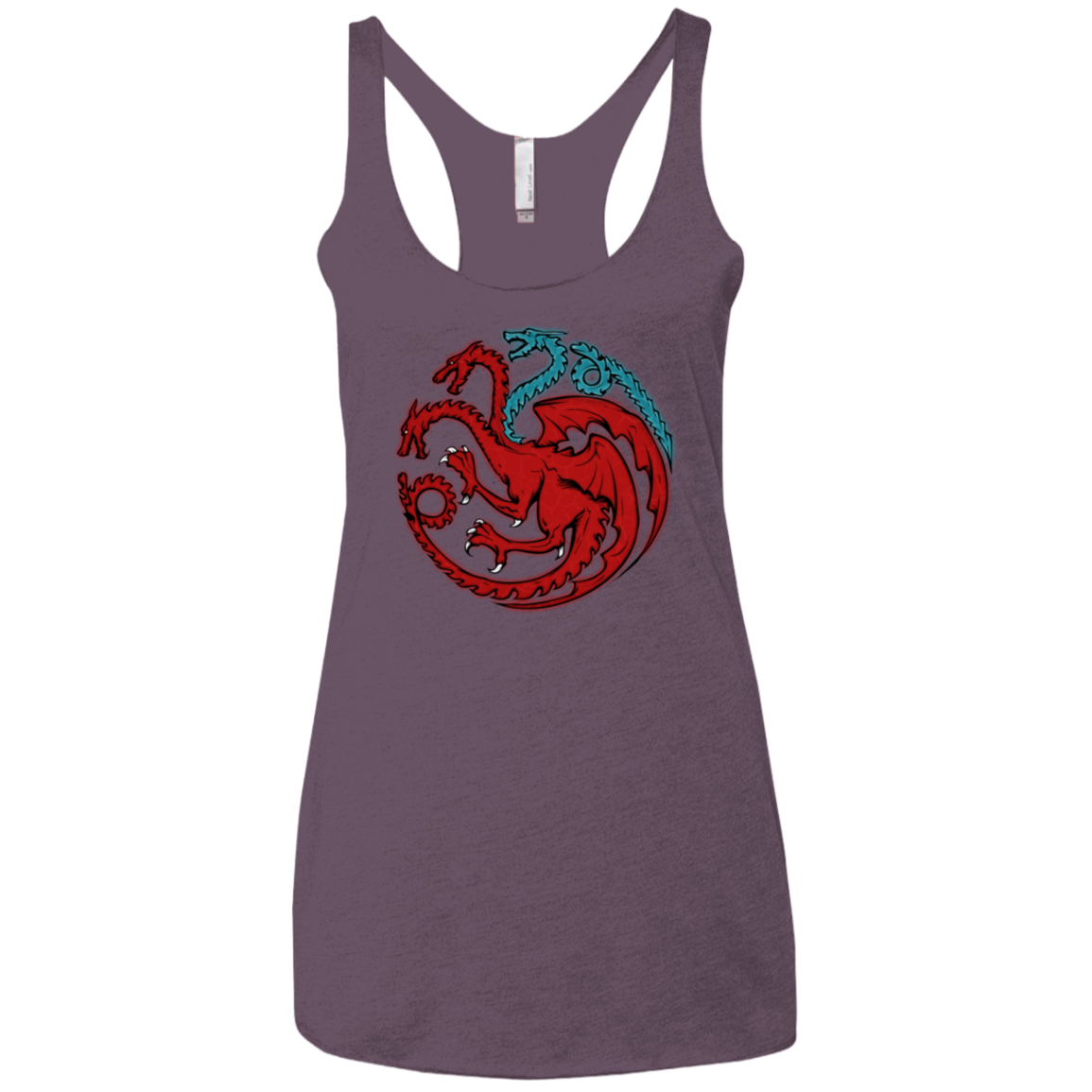 Trinity of fire and ice V2 Women's Triblend Racerback Tank