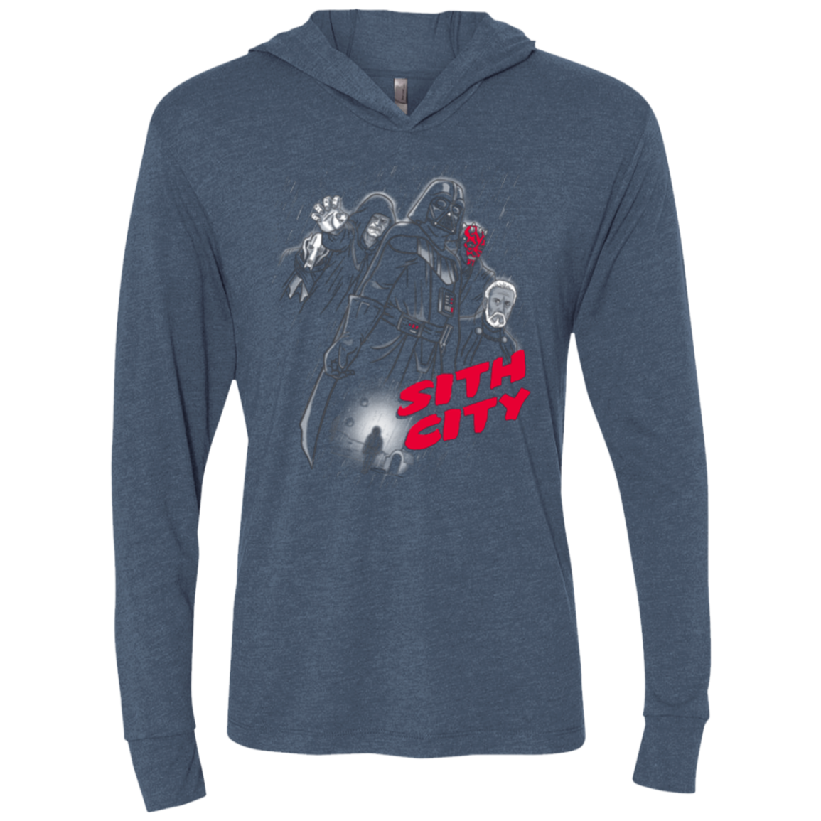 Sith city Triblend Long Sleeve Hoodie Tee