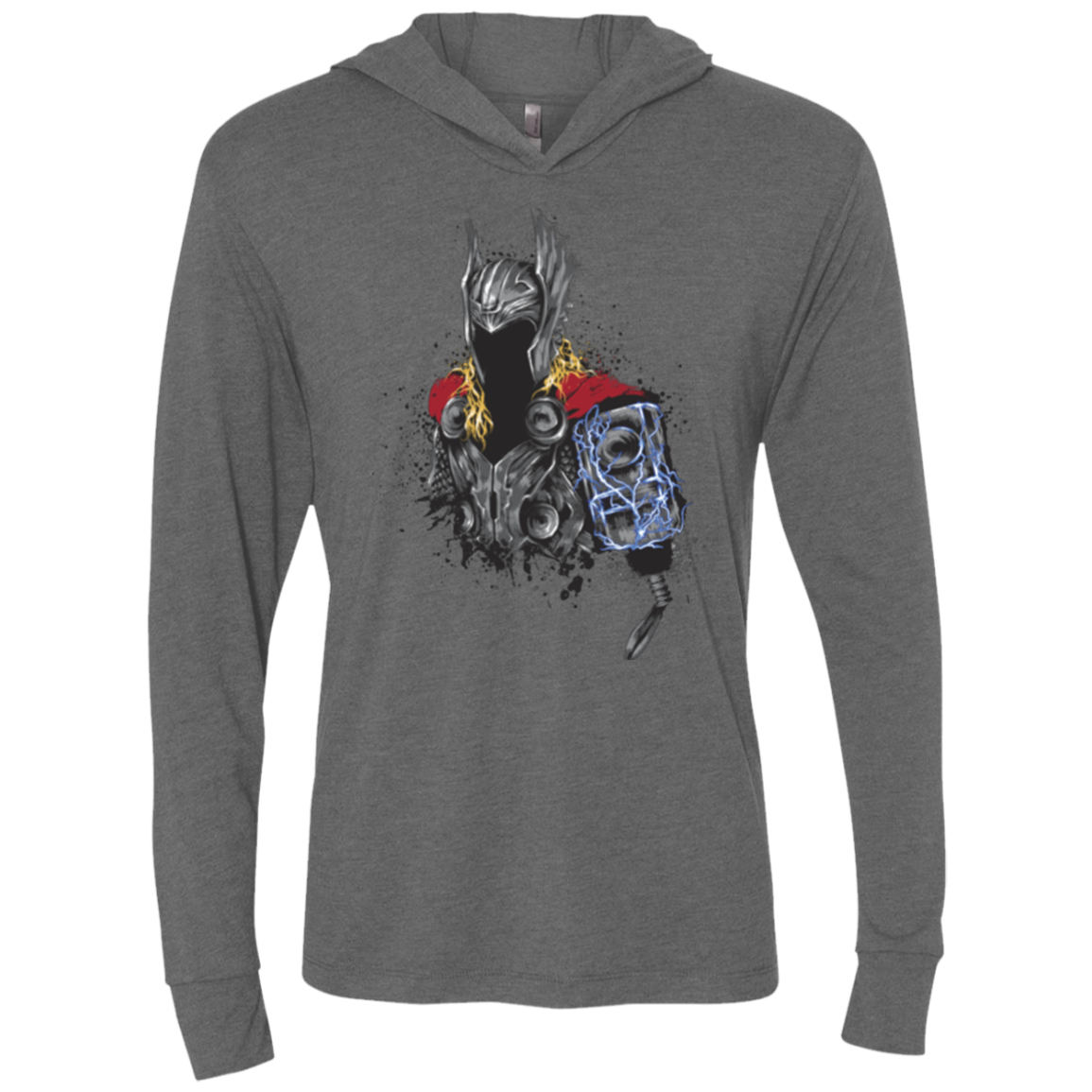 The Power of Thunder Triblend Long Sleeve Hoodie Tee