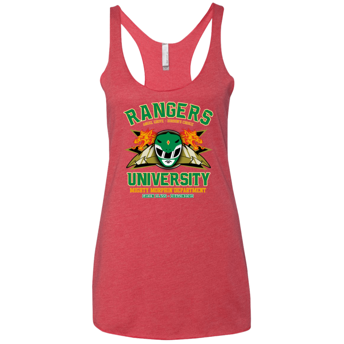 Rangers U Green Ranger Women's Triblend Racerback Tank
