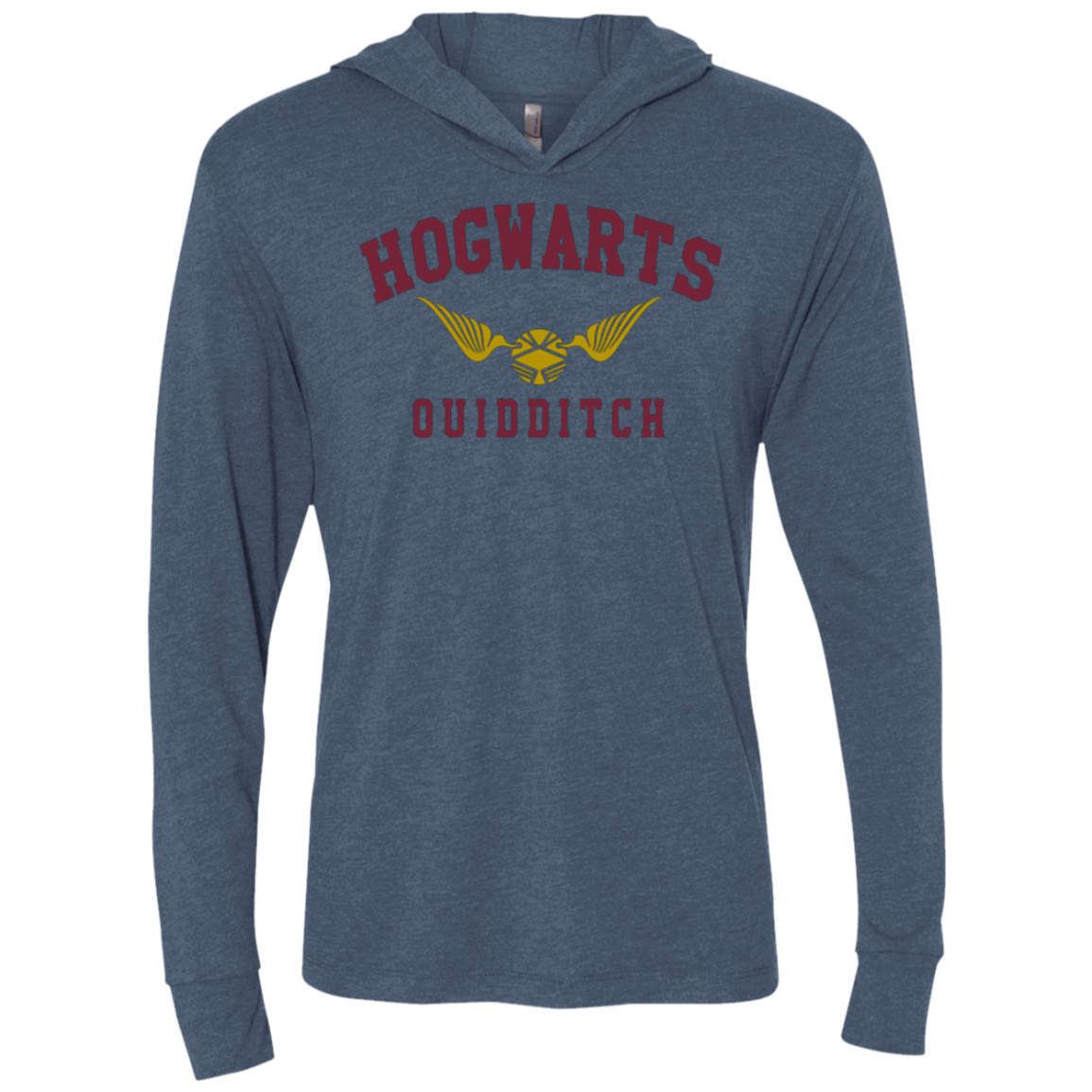 Hogwarts Quidditch Triblend Long Sleeve Hoodie Tee