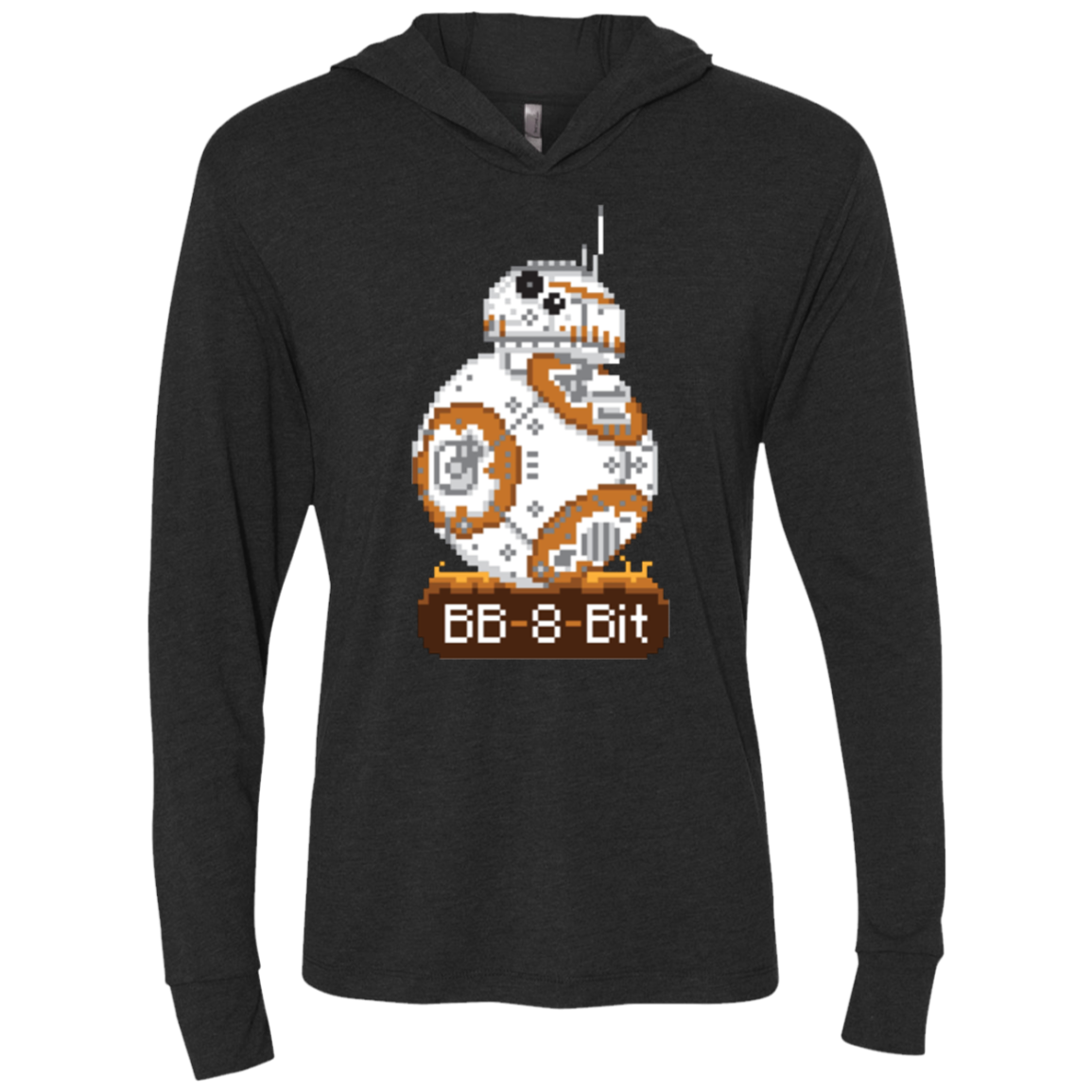 BB8Bit Triblend Long Sleeve Hoodie Tee