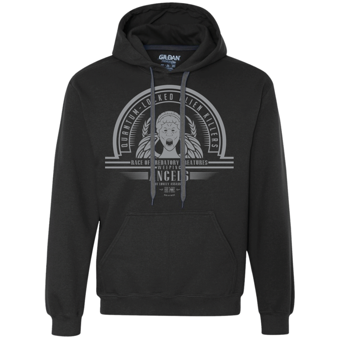 Who Villains Weeping Angels Premium Fleece Hoodie