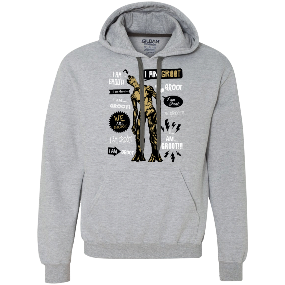 Groot Famous Quotes Premium Fleece Hoodie