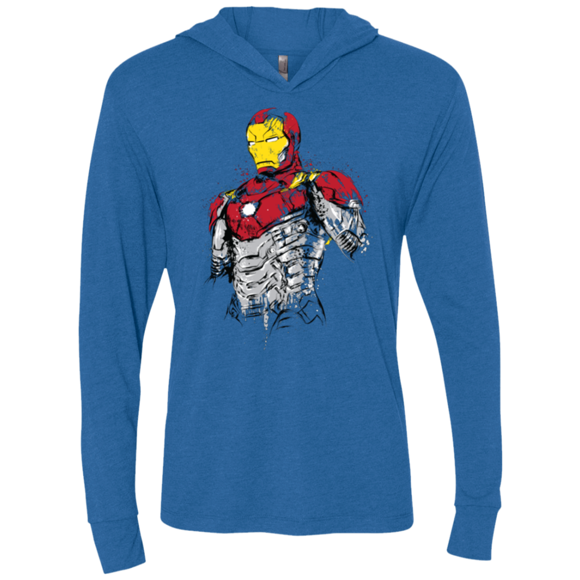Ironman - Mark XLVII Armor Triblend Long Sleeve Hoodie Tee
