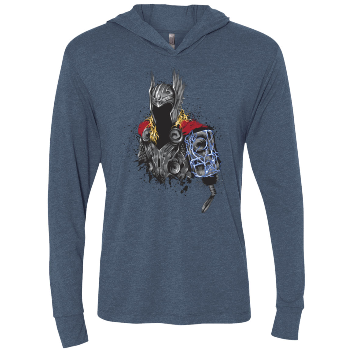 The Power of Thunder Triblend Long Sleeve Hoodie Tee