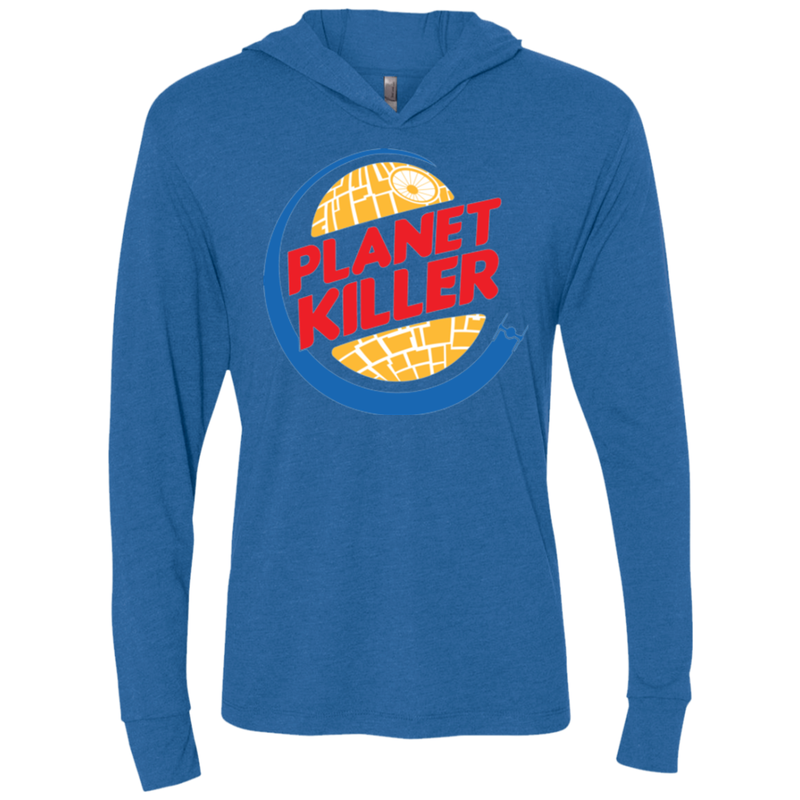 Planet Killer Triblend Long Sleeve Hoodie Tee