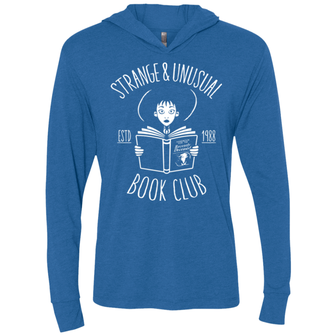 Unusual Book Club Triblend Long Sleeve Hoodie Tee