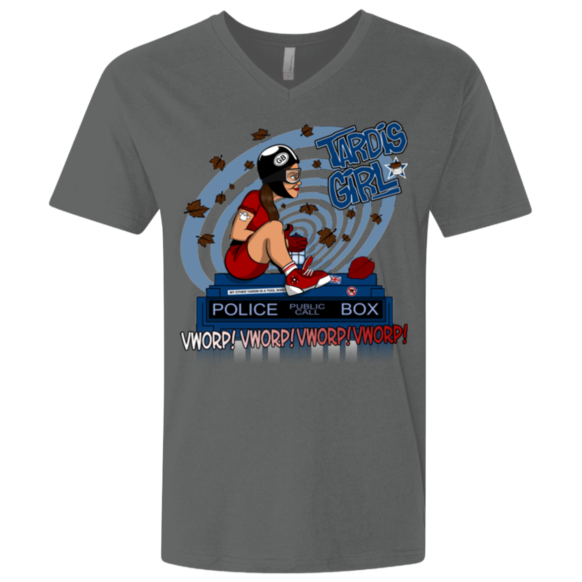Tardis Girl Men's Premium V-Neck