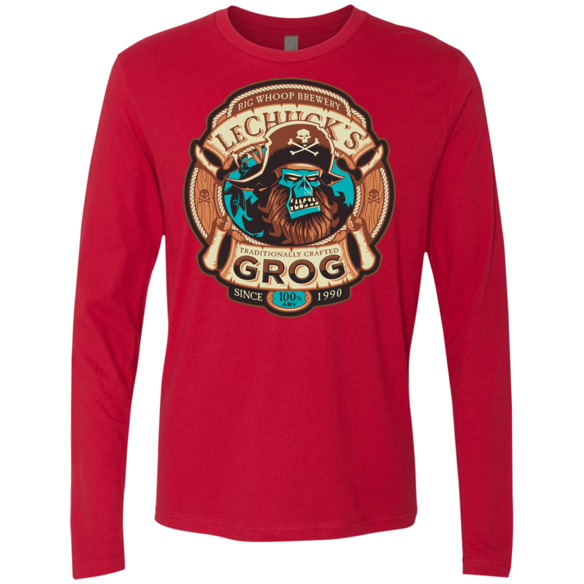 Ghost Pirate Grog Nmns Men's Premium Long Sleeve