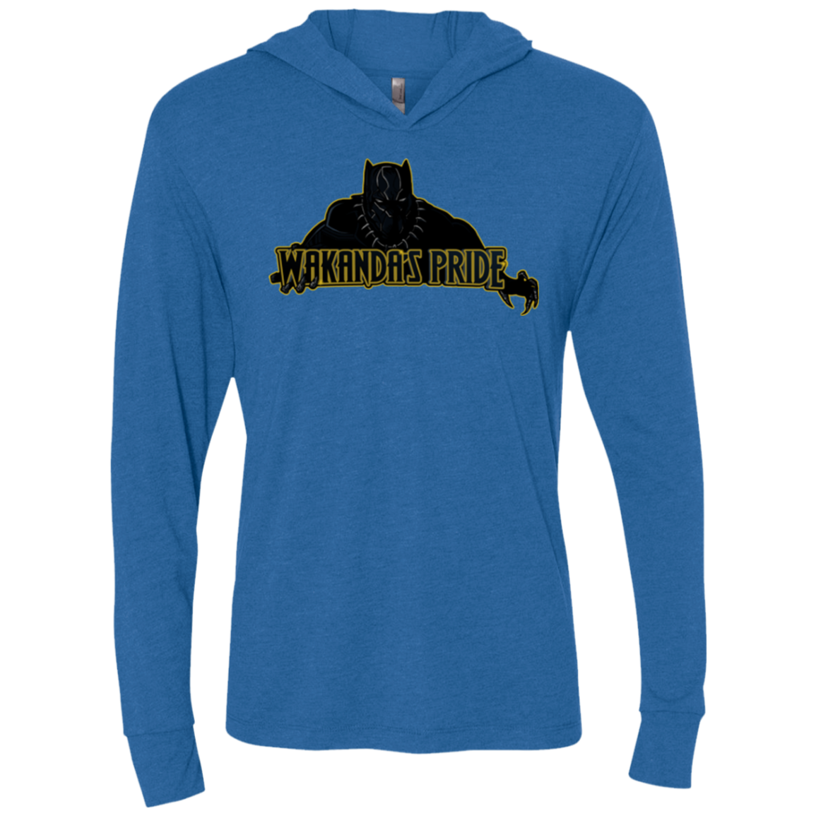 Wakandas Pride Triblend Long Sleeve Hoodie Tee