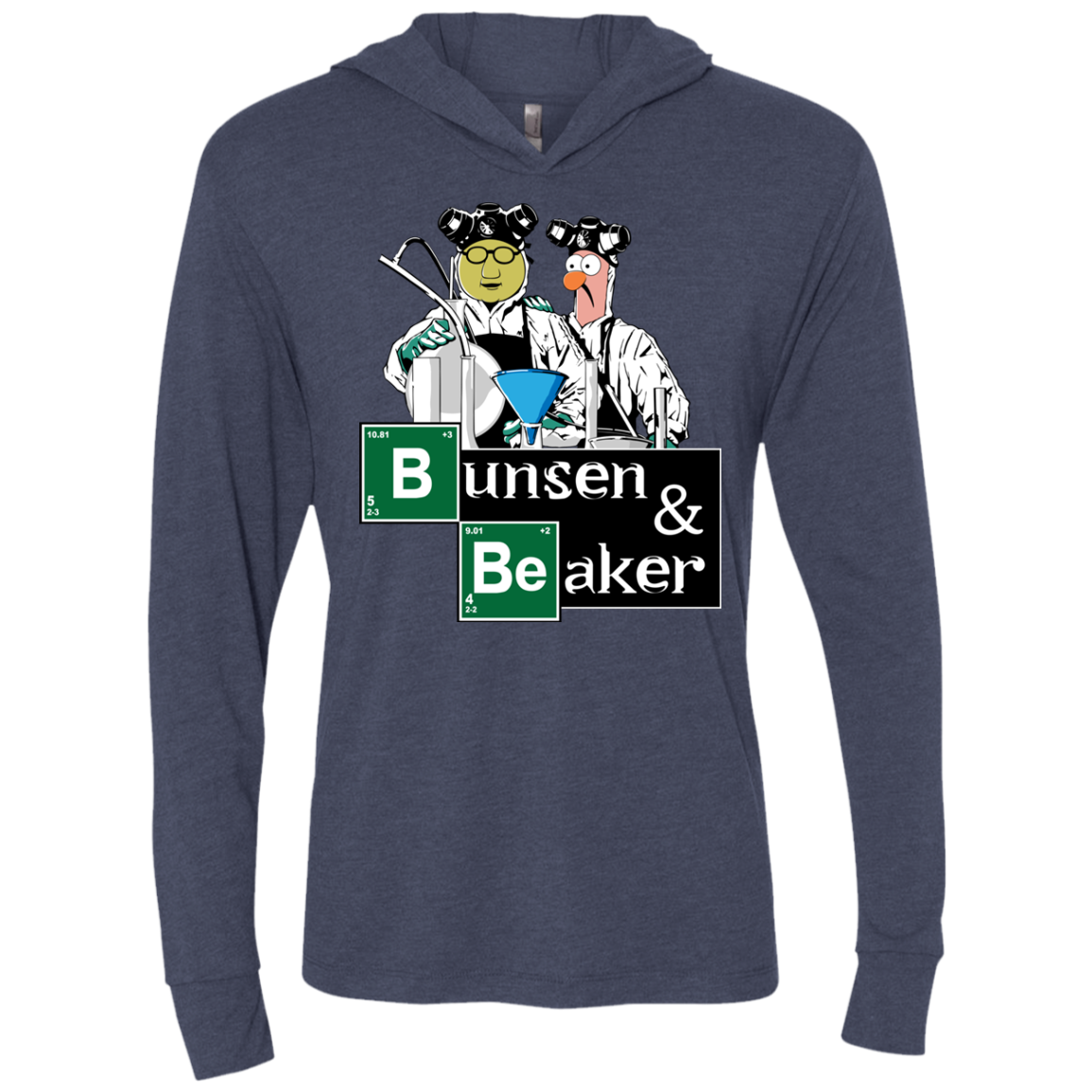 Bunsen & Beaker Triblend Long Sleeve Hoodie Tee