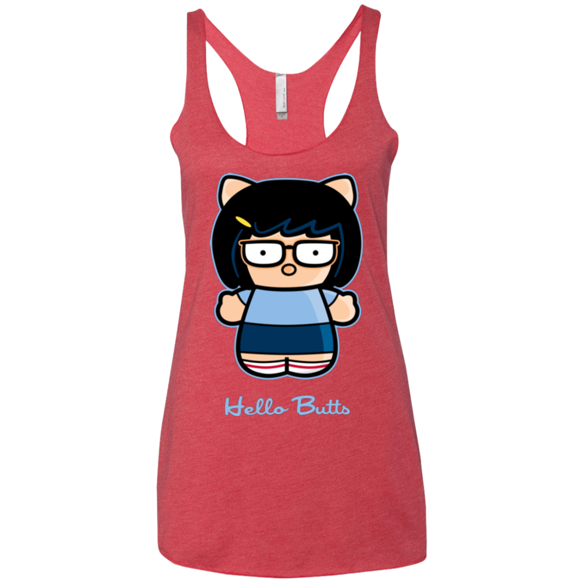 Hello Butts Women's Triblend Racerback Tank