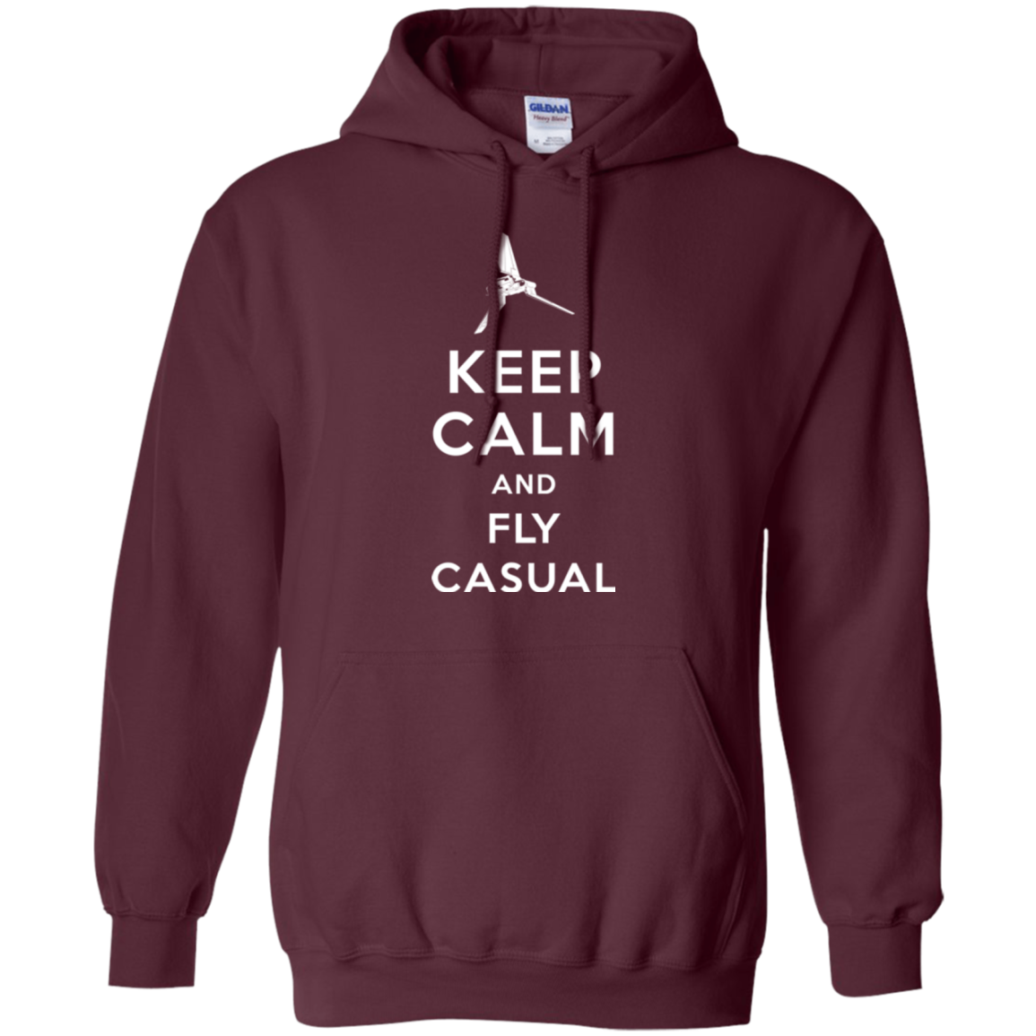 Keep Calm and Fly Casual Pullover Hoodie