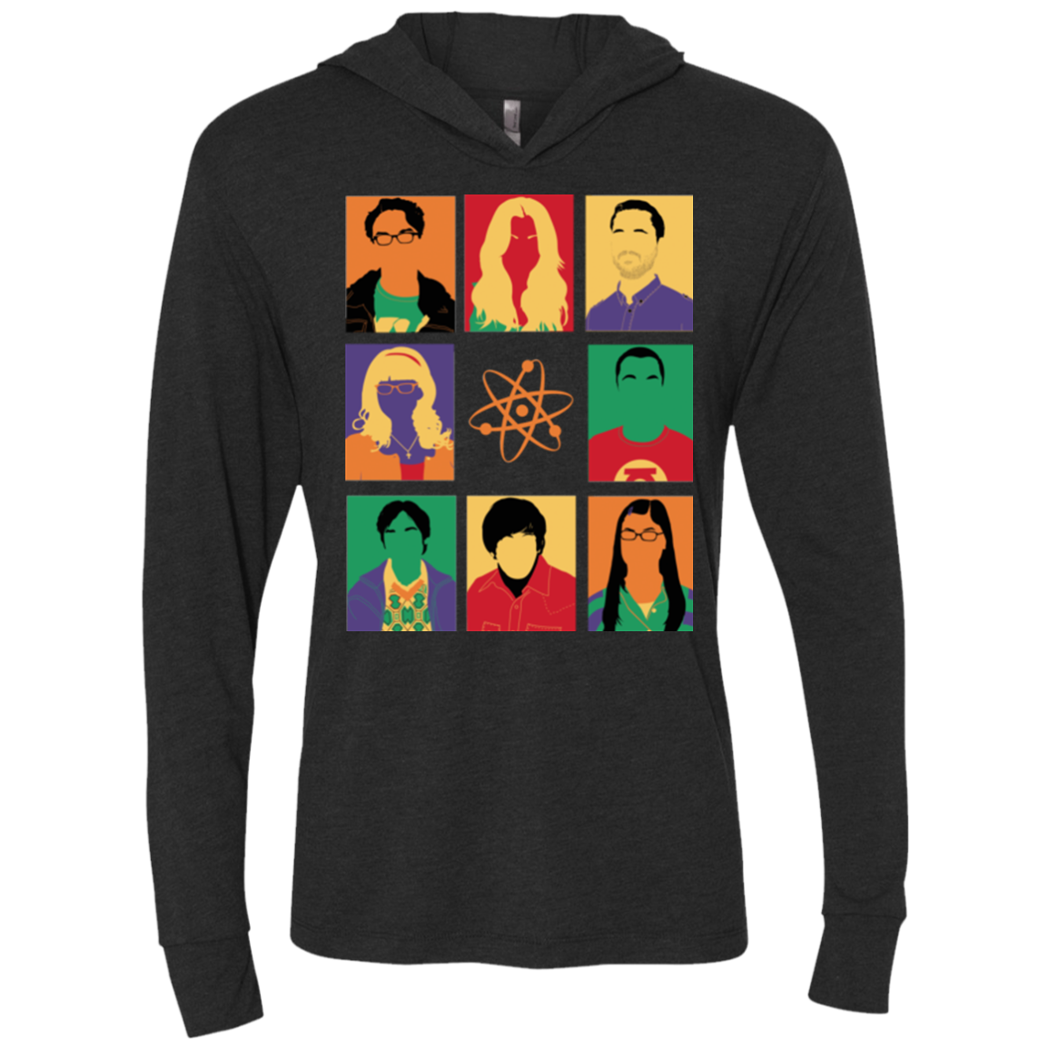 Theory pop Triblend Long Sleeve Hoodie Tee