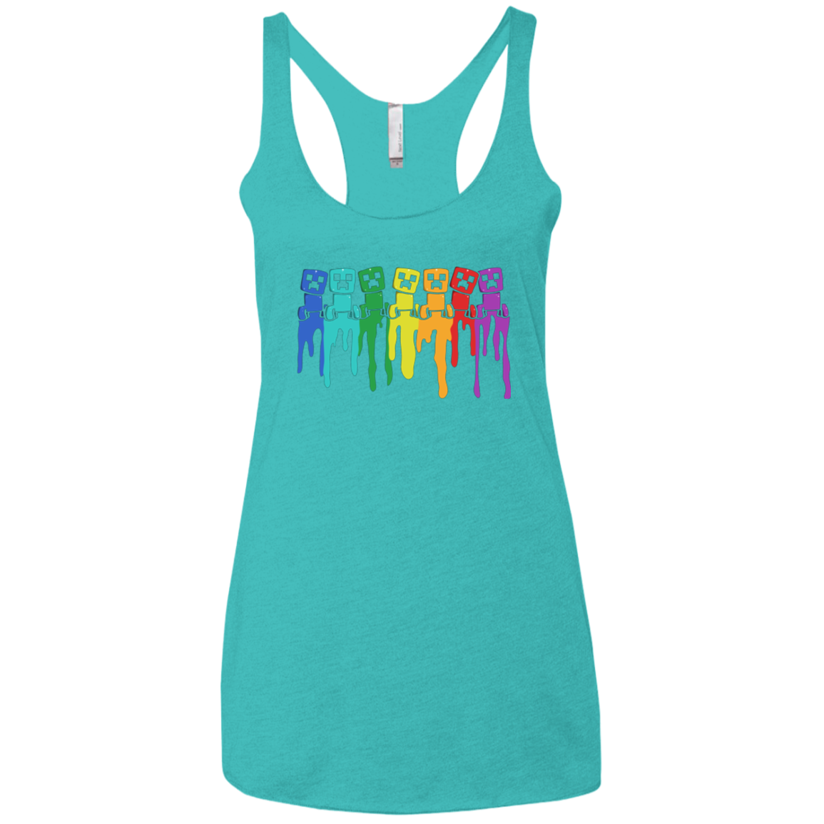 Rainbow Creeps Women's Triblend Racerback Tank