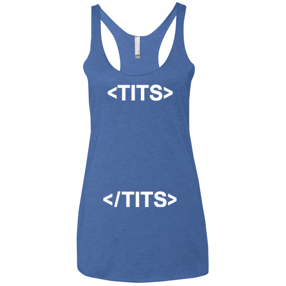 Tits Women's Triblend Racerback Tank