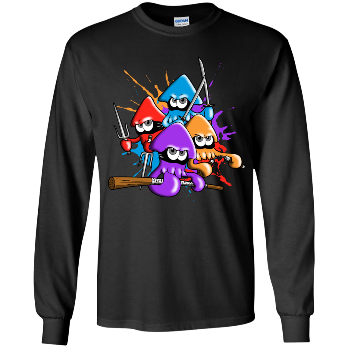 Teenage Mutant Ninja Squids Youth Long Sleeve T-Shirt